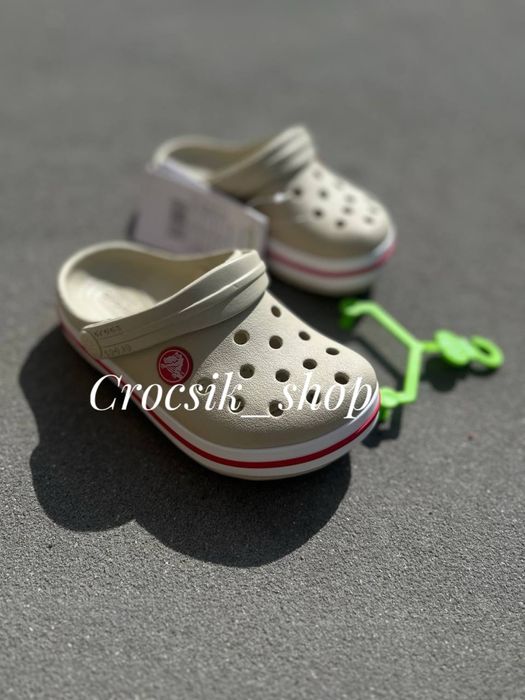 Дитячі крокси сабо crocs crocband kids stucco/ melone