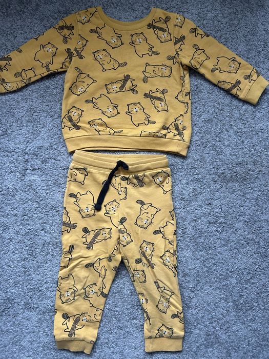 Musztardowy dres w bobry bawełniany 86, Pepco