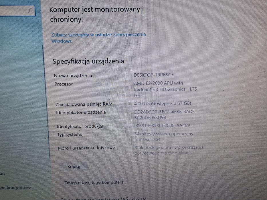 Notebook Sony Vaio 11,6" kolor biały komplet