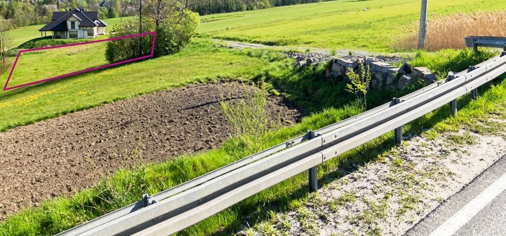 Działka budowlana 18 arów – Osielec | MPZP | przy DK28 | blisko: Jordanów