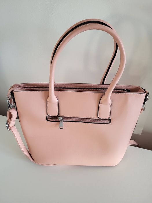 Mala rosa com branco