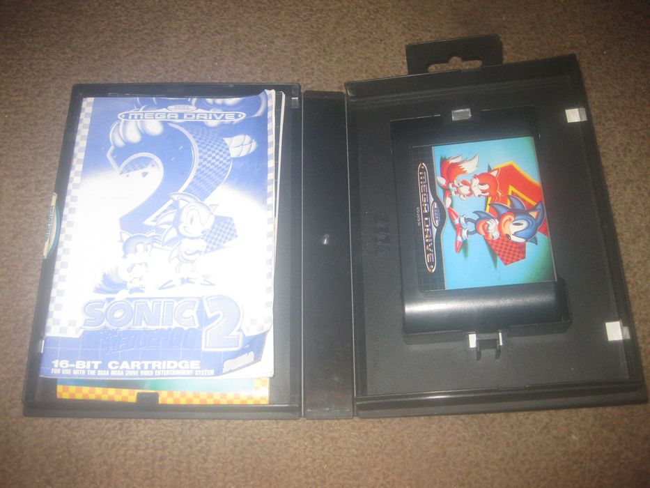 Jogo "Sonic 2" para Sega Mega Drive/Com 2 Manuais!