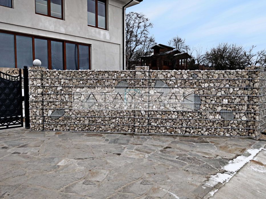 Gabion PREMIUM Gabionowe Ogrodzenie Przęsło Mur Kosze Panel 1,20m