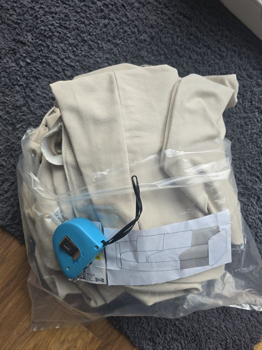 Vimle Hallarp beżowy.  Pokrycie fotela. Ikea.