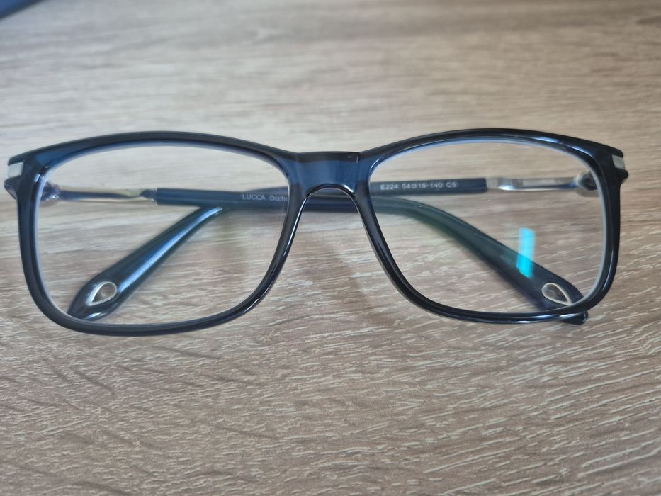 Okulary oprawki soczewki wymienne Granatowe nowe lucca