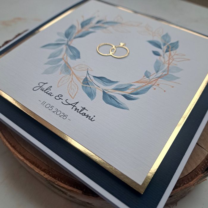 Personalizowana kartka ślubna, elegancka