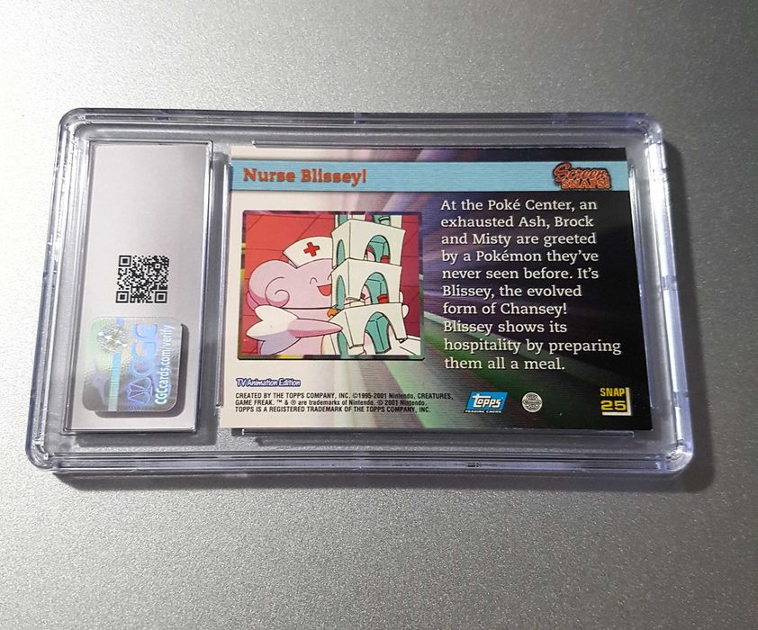 Nurse Blissey! W Brock - CGC 8.5 - Pokémon Topps 2001