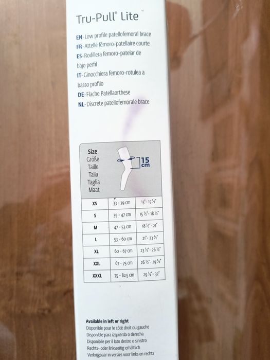 Sprzedam ortezę Tru-Pull Lite, lewe kolano. Rozmiar L.