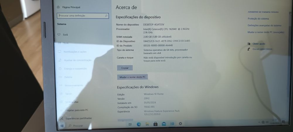 Computador portátil acer
