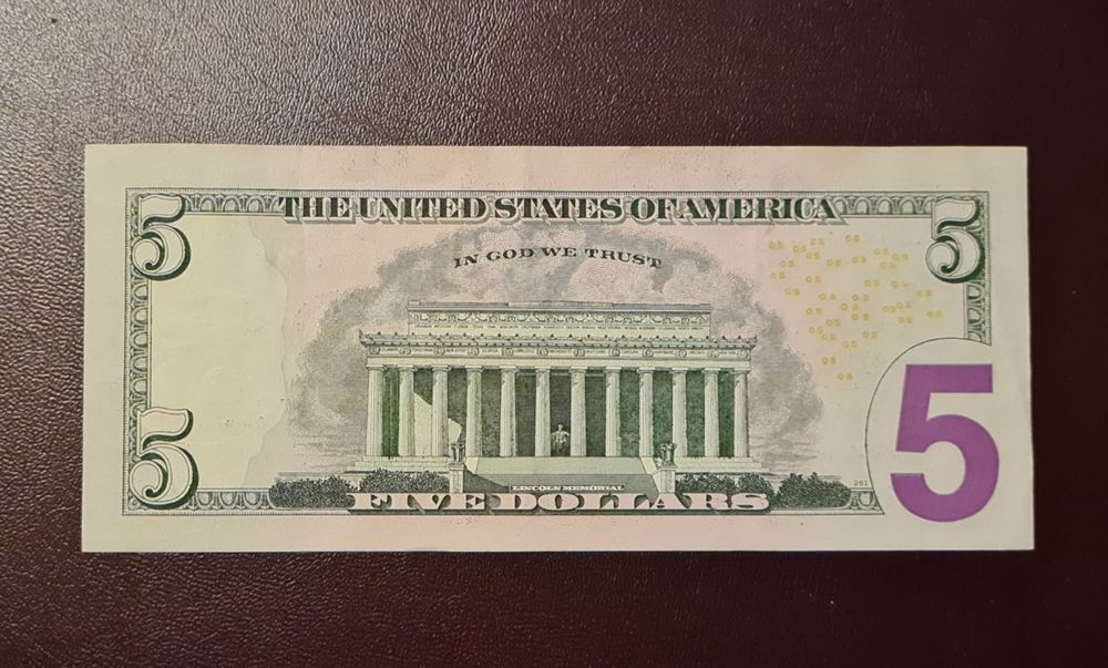 5 dolarów stan unc