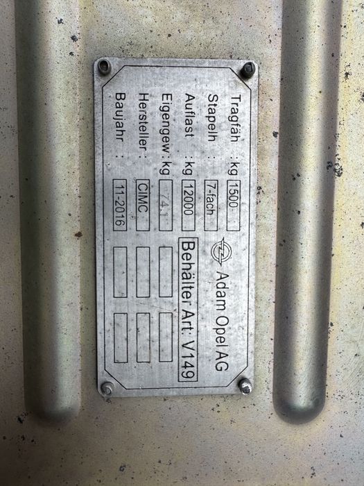 Pojemniki stalowe v149 120x100 składane kosze metalowe 1200x100 v 149