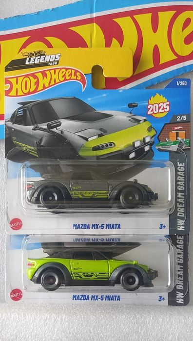 Conjunto 2 mazda mx-5 miata hot wheels