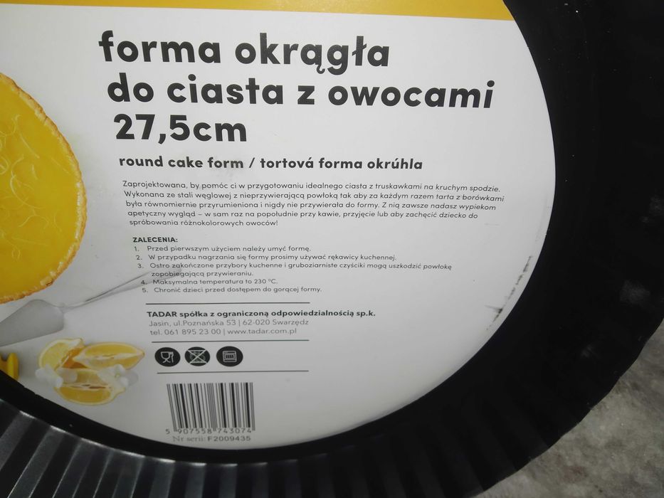 Forma do ciast z owocami Tadar 27,5 cm