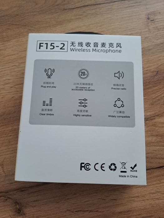 Mikrofon bezprzewodowy krawatowy do iPhone telefonu komputera USBC/Lig