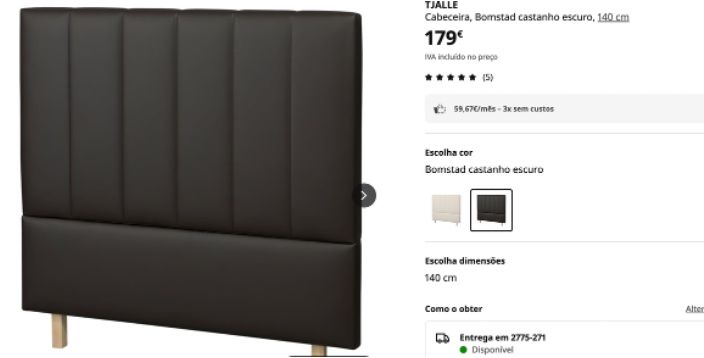 Cama com arrumacao + cabeceira, ikea tjälle