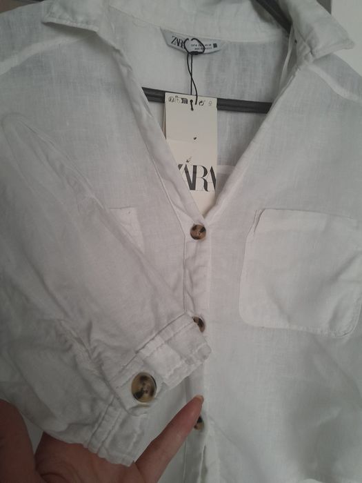 Сорочка жіноча з льону zara M,рубашка летняя лен zara M,оверсайз