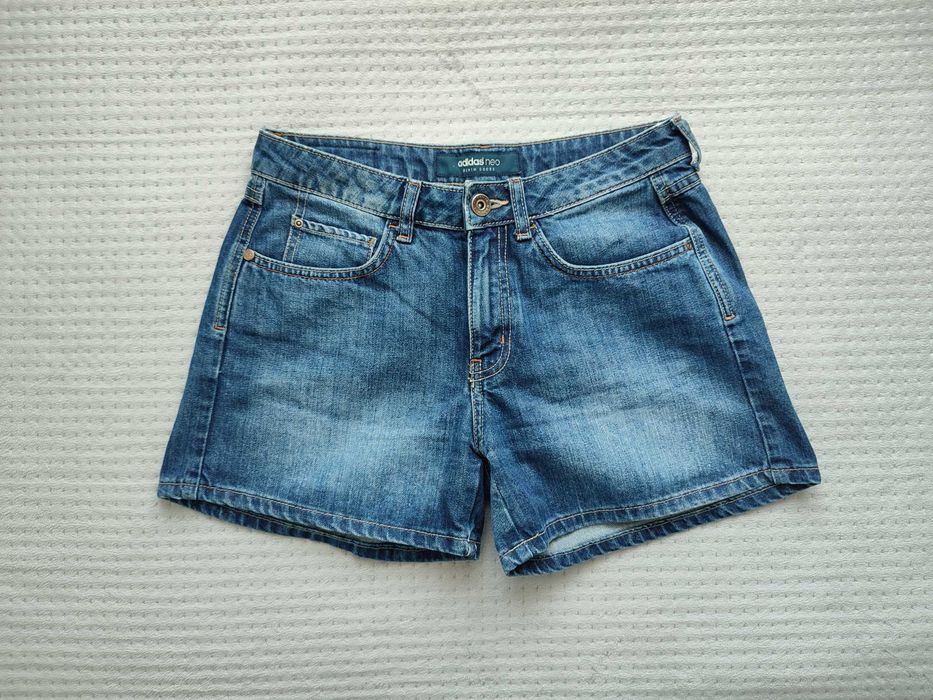 Spodenki szorty krótkie Adidas Neo, rozmiar 34 XS, dżinsowe, jeans.