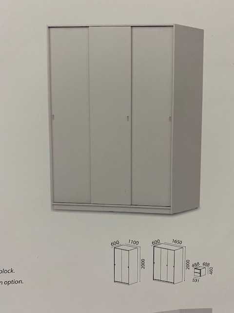 Roupeiro 2/3 portas correr/bater - NOVO