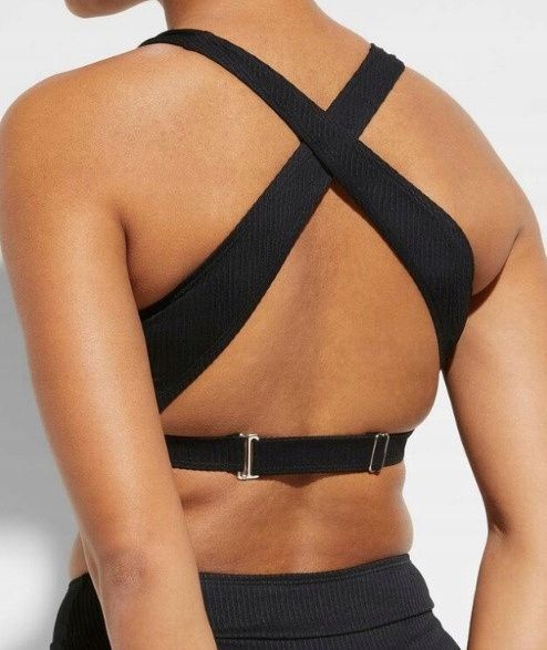 B.P.C bikini czarne prążkowany materiał 44.