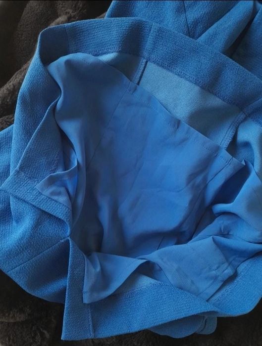 Vestido de cerimónia azul Mango S