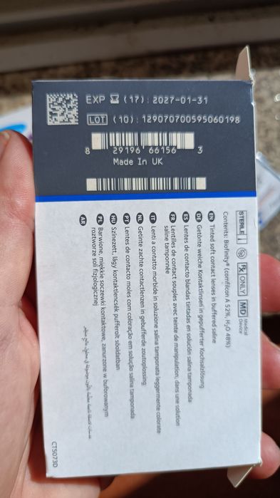 Lentes de contacto mensais +1.75, +1.5