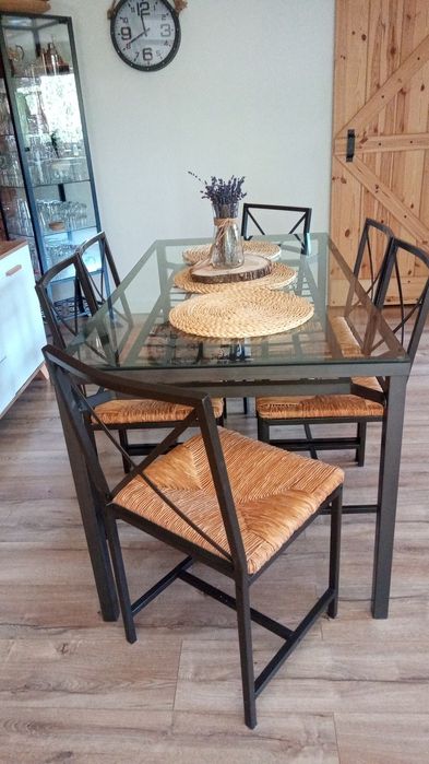 Stół z 4 krzesłami Ikea Granas