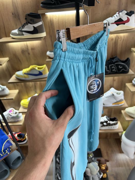 Шорти HELLSTAR Classic Logo Blue Faded Corteiz Trapstar Syna