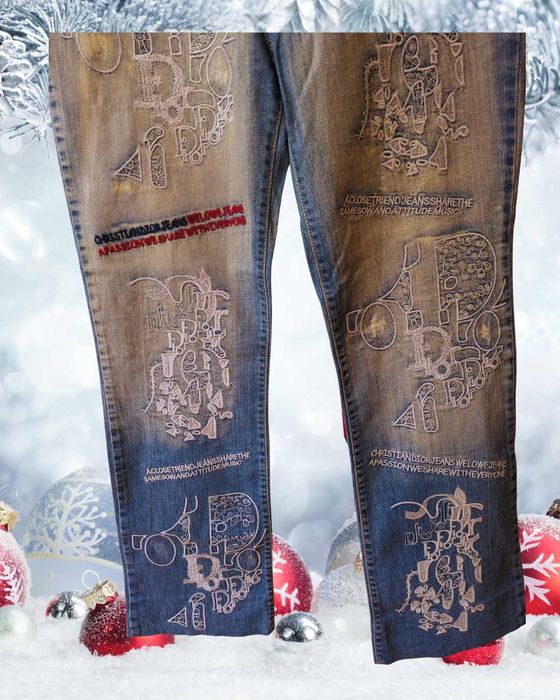 Джинси жіночі з вишивкою Christian Dior