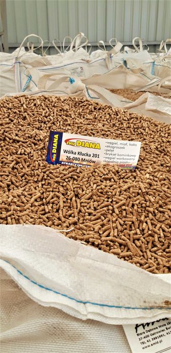 PELLET DRZEWNY, Dębowy, A1 worki 15 kg/Przesiewany, Transp