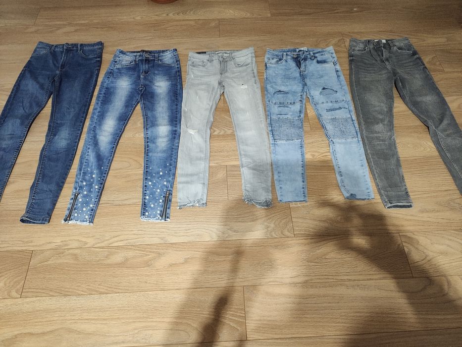 5 par jeansy  Zara Bershka rozmiar S