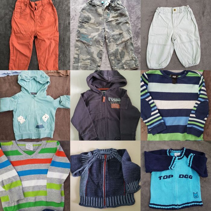 Spodnie dziecięce F&F 80  sweter spodenki chłopięce komplet paczka
