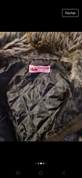 Casaco de Malha Benetton e colete de pelos Cherry menina