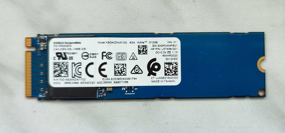Kioxia Gen 3 X 4 512gb KOXA Toshba KBG40ZNS512G 512GB SSD PCe3.0x4