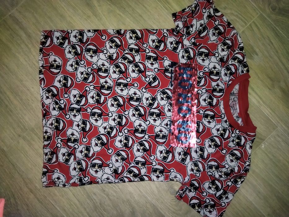 Новогодний свитер футболка на мальчика 7-8 лет