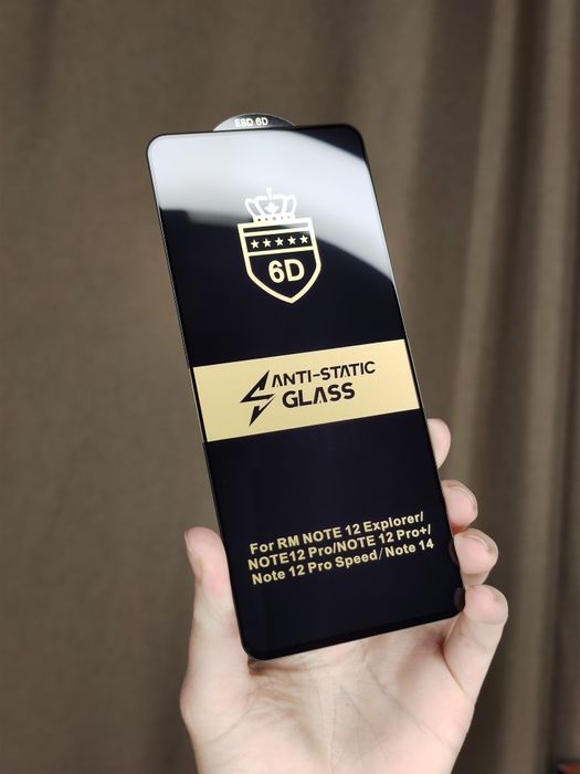 Захисне скло 6D Anti-Static для Xiaomi Redmi Note  12 Pro  Note 14