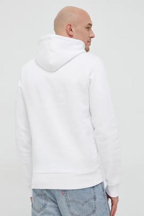 Bluza z kapturem biała z logo Lacoste M