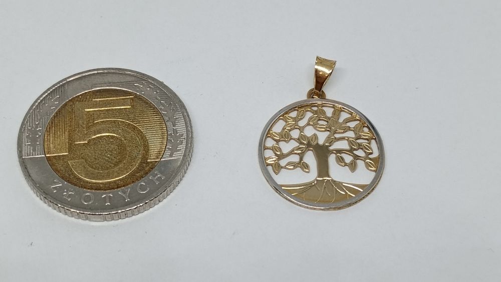 Wisiorek Złoty 585 1,25g  Drzewo Komis Madej Gorlice