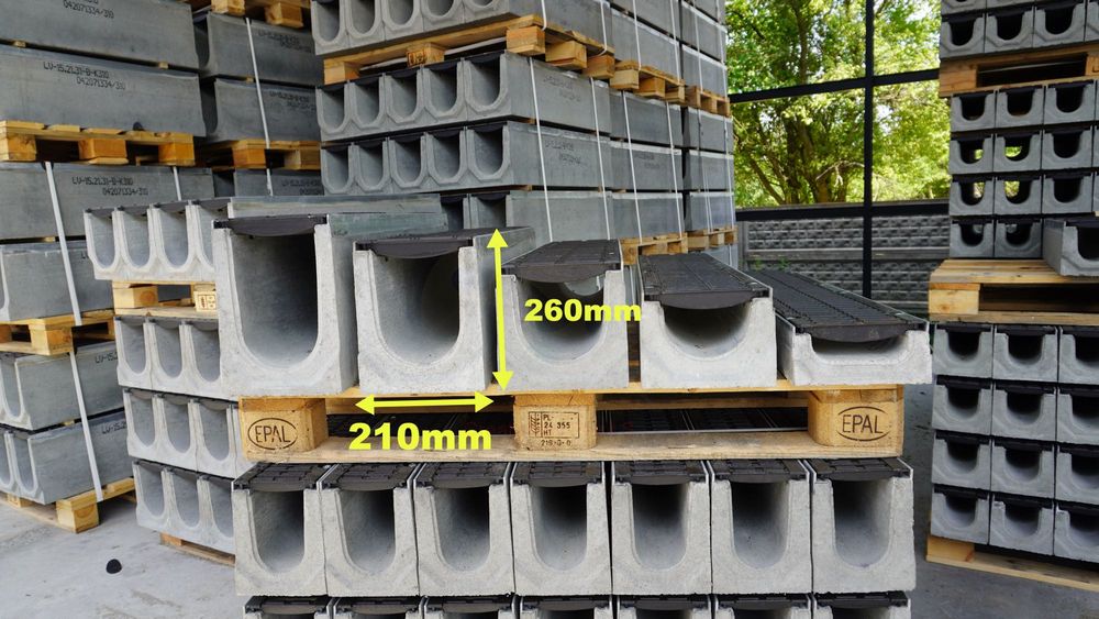 ODWODNIENIA LINIOWE D400 21x26 Betonowe - Żeliwo!