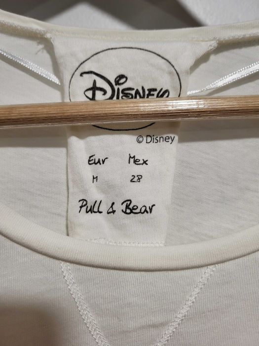 T-Shirt Branca Pequena Sereia Pull & Bear