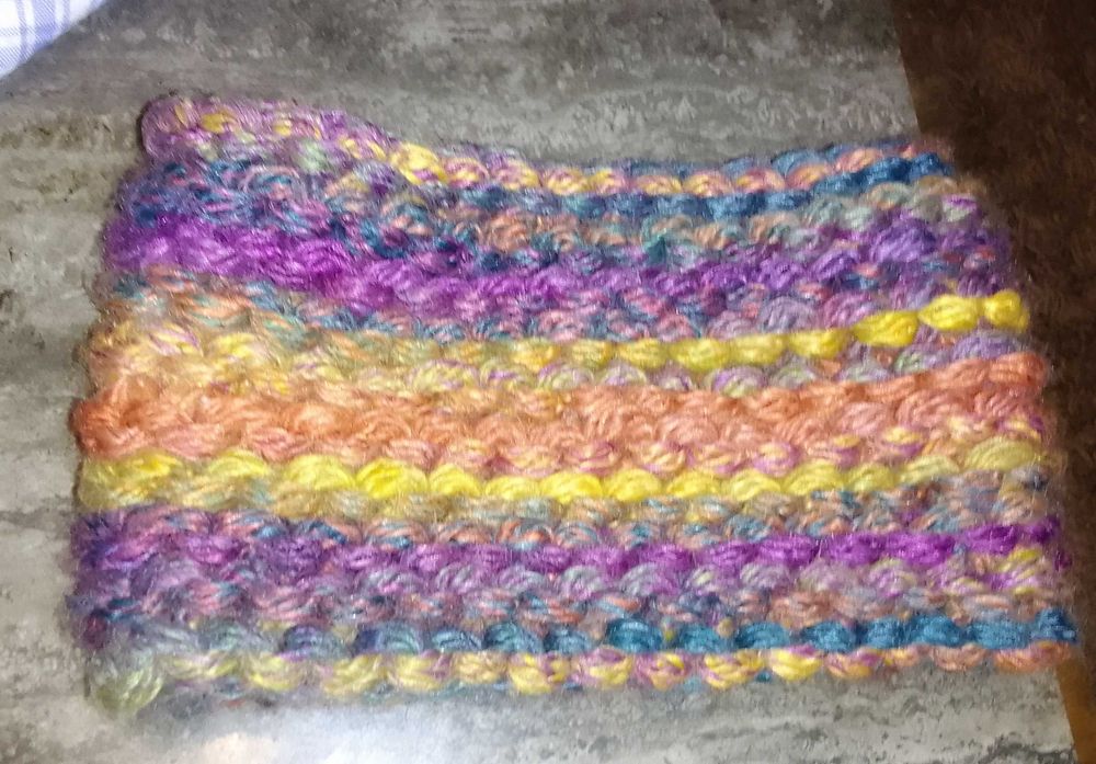 Czapko opaska robiona na drutach