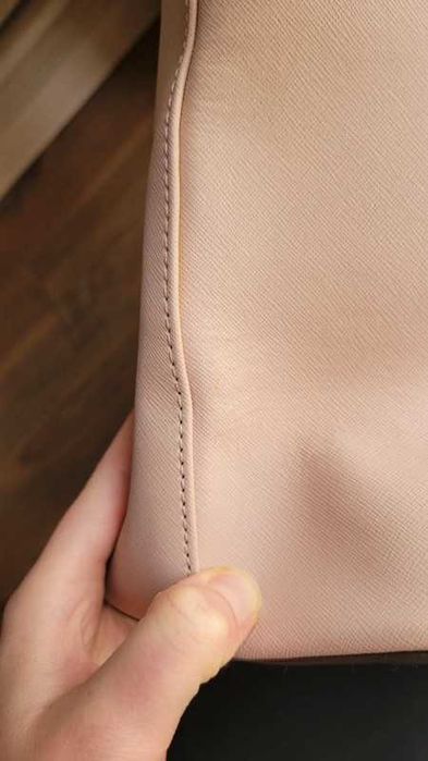 Skórzana shopperka/torba shopper/Wittchen pudrowy róż A4