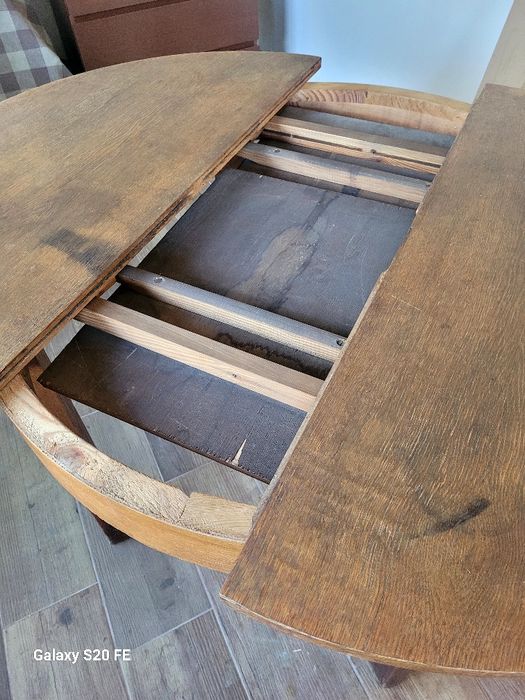 Stół okrągły PRL