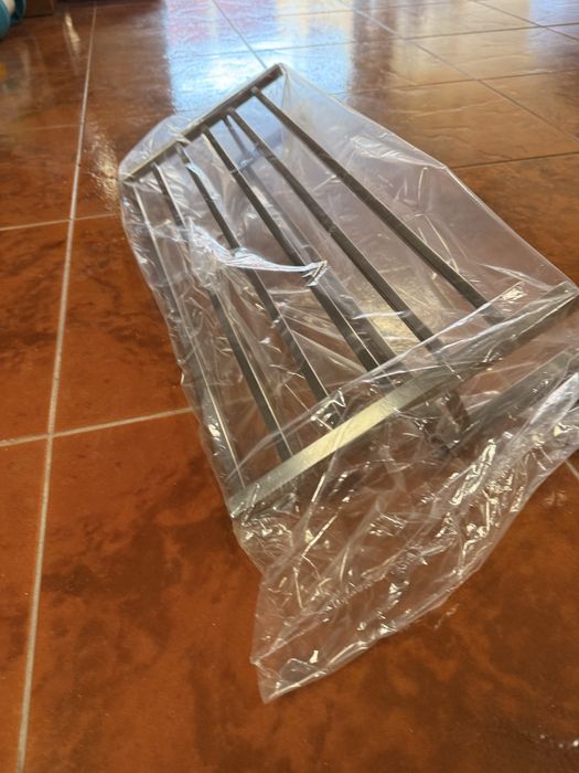 Suporte toalhas wc inox parede