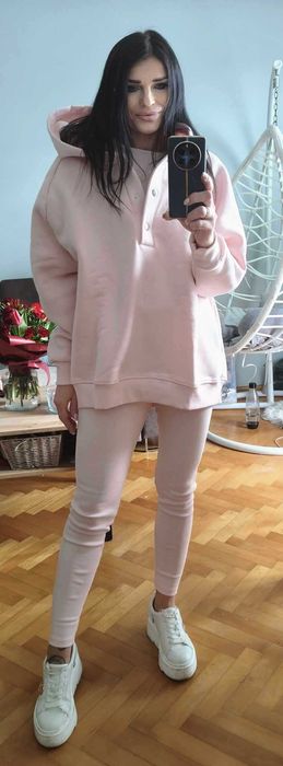 Komplet dresowy napy róż różowy
