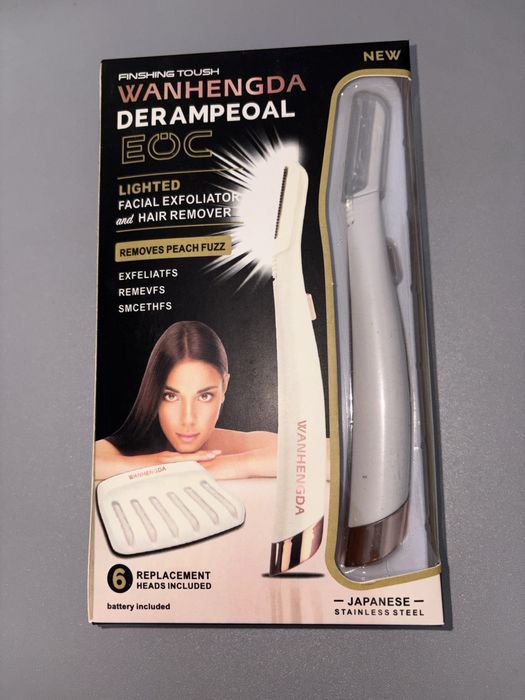 Depilator do brwi, twarzy z oswietleniem LED