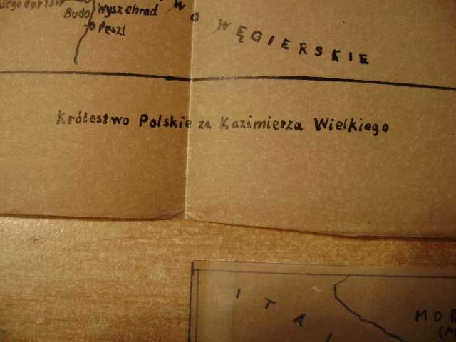 Starocie z PRL Stare dokumenty = Zestaw 3 mapek historycznych na kalce