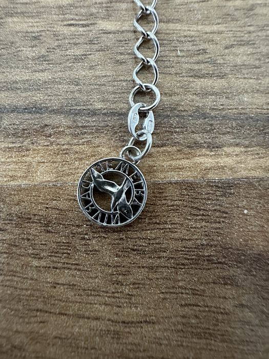 Unikatowa srebrna bransoletka z bursztynem Darvin Jewellery