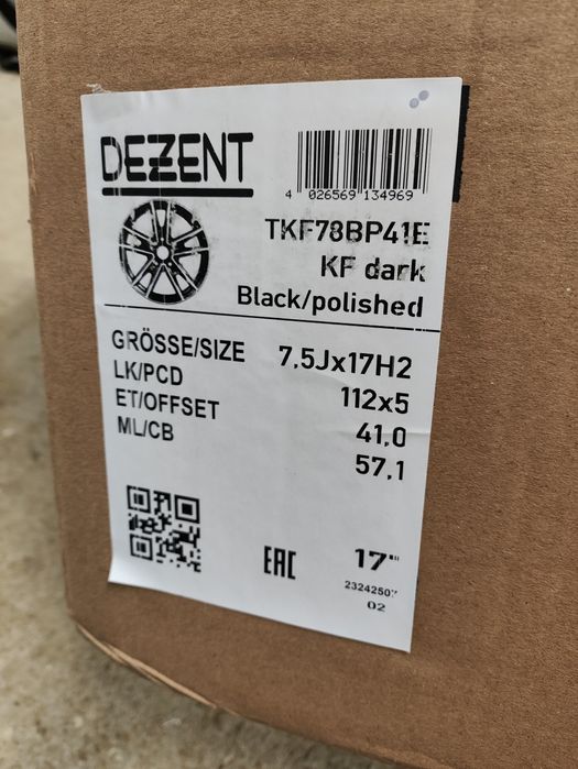 Felgi aluminiowe DEZENT 17" 5x112 2sztuki
