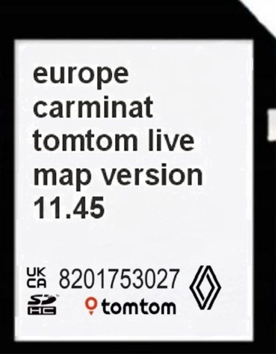 Karta SD mapa Renault Carminat Tomtom LIVE 2025/2026 11.45 najnowsza