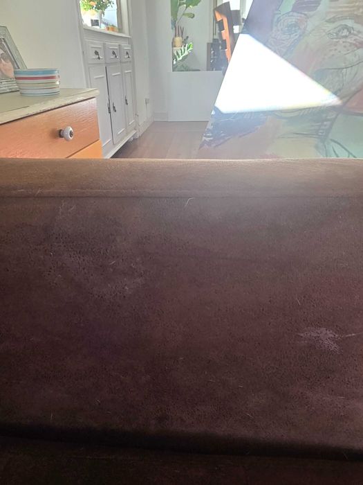 Sofá Cama com Chaise Longue Castanho (Modular/Para Restauro) – Negociável